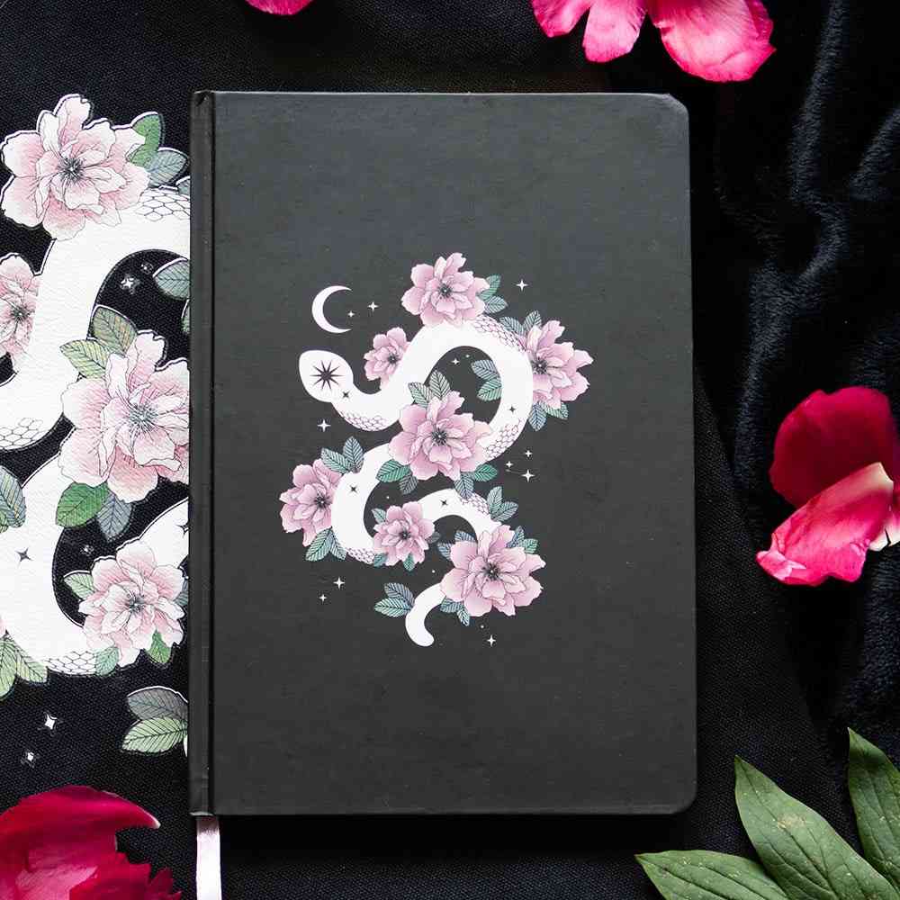 Something Different - Floral Snake A5 Carnet de notes - Noir